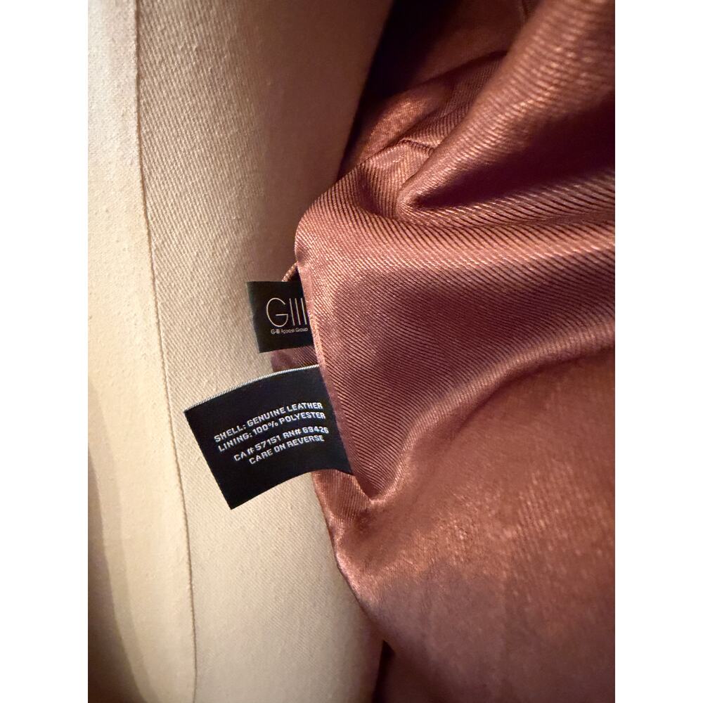 Wilson Leather Genuine NWT Long Leather Brown Double-Breasted Coat Jacket - L - Picture 8 of 10